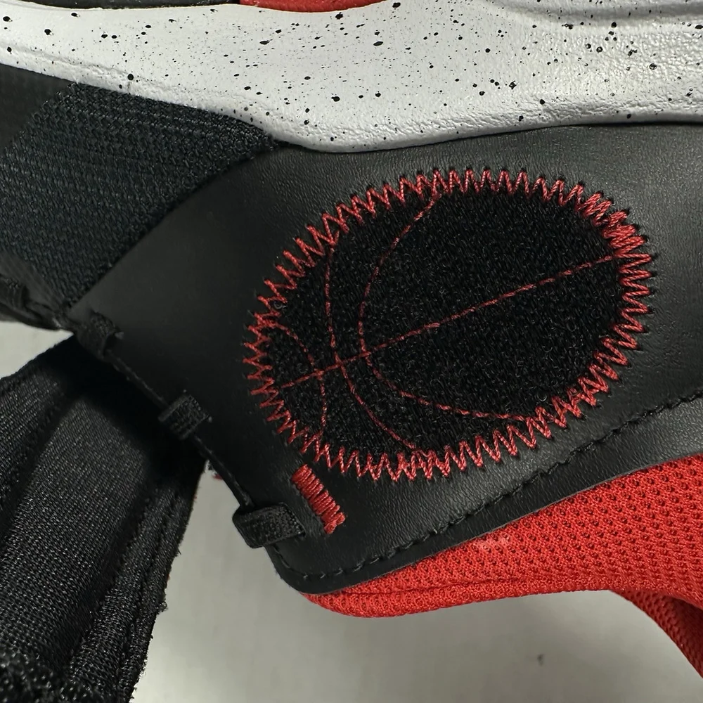 Nike Team Hustle D 11 Big Kids GS Basketball Shoe Bred Black Red 6.5Y DV8996-003